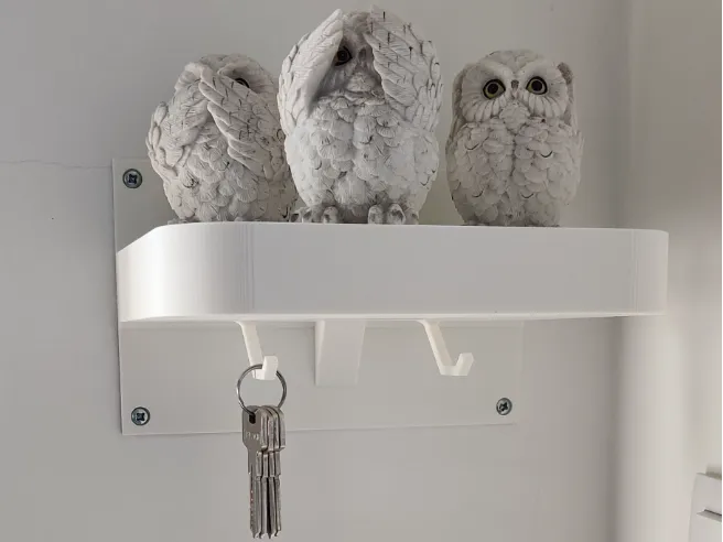 Eletric box cover shelf w/ keys hanger