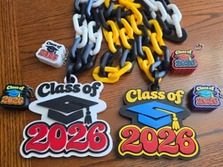 Class of 2026 hype chain pendant and clicker set