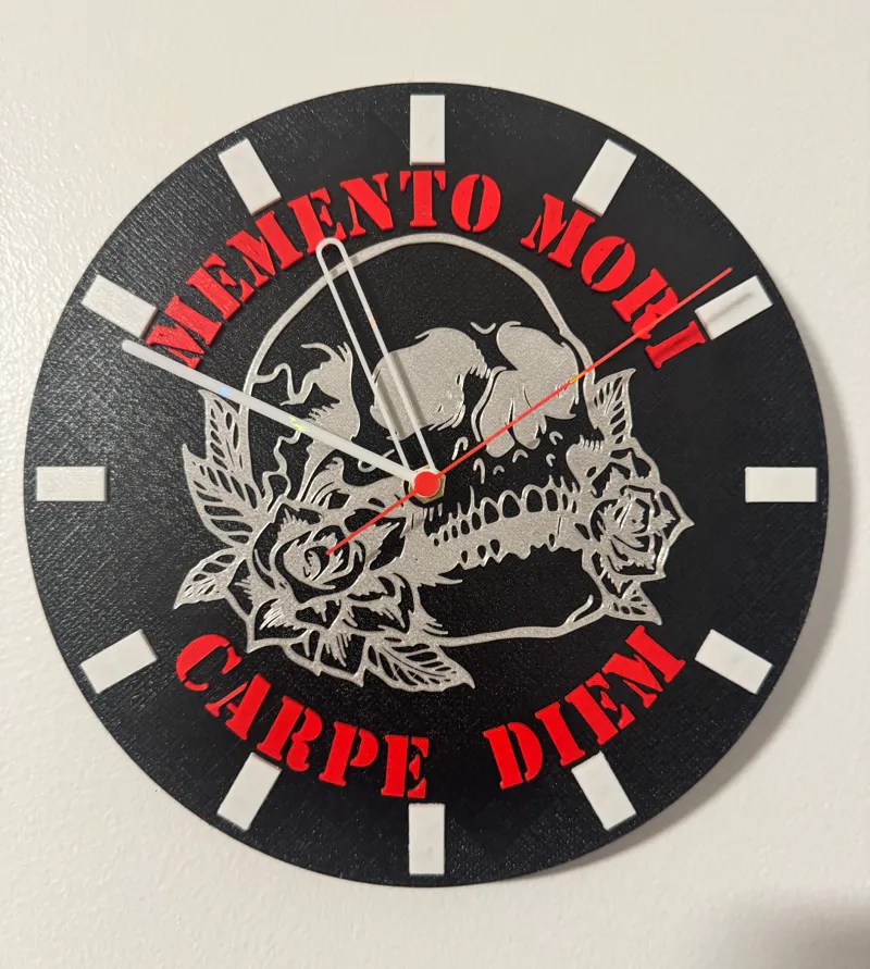 Mento Mori/Carpe Diem Clock 001