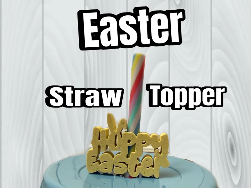 Hoppy Easter Straw Topper