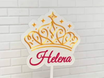 Helena - Crown - Cake Topper