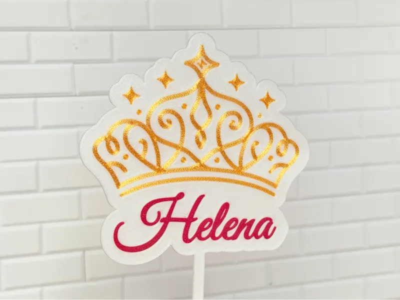 Helena - Coroa - Cake Topper