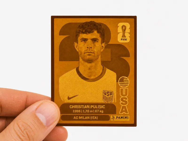 Figurita 3D de Pulisic (Album Panini 2026)