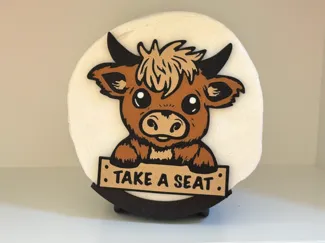Highland Cow Toilet Paper Roll Holder