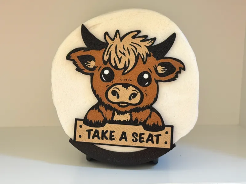 Highland Cow Toilet Paper Roll Holder
