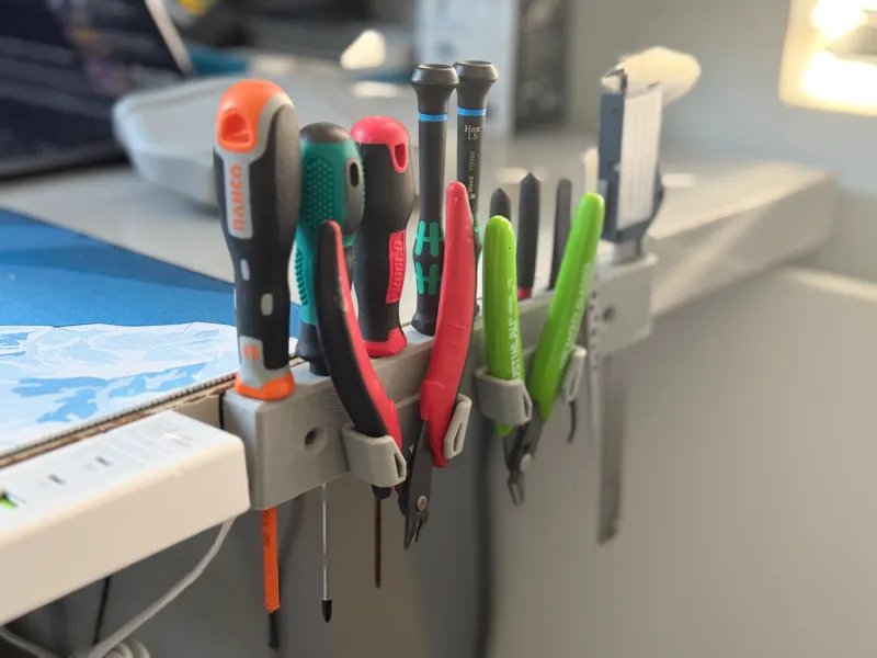 Edge-Mounted Desk Tool Organizer/Holder 