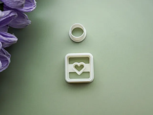 Heart Square Set Clay Cutter For Earrings Necklace