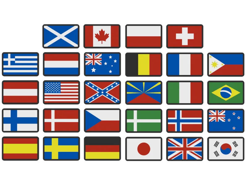 Patchs - drapeau fixation velcro