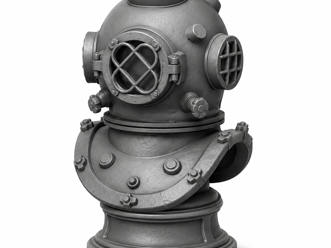 Old diving helmet