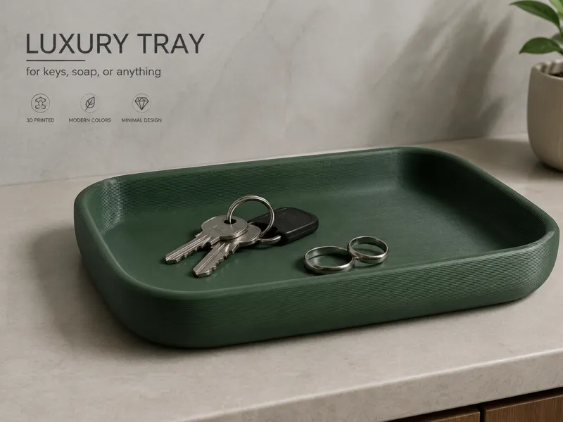 Luxury Rounded Tray | Modern Minimalist Organizer