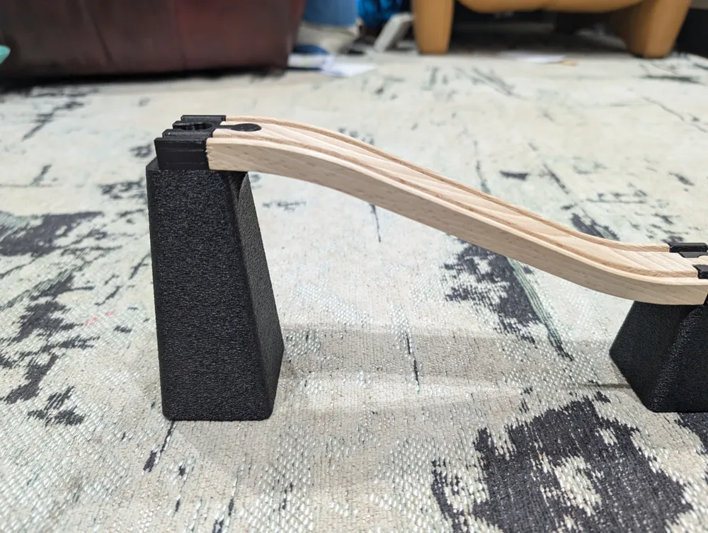 Wooden Train Train Double Height Bridge Support by danmiles86 MakerWorld