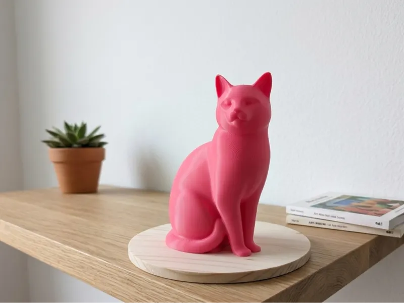 Minimalist Sitting Kitten - Cute Desk Buddy