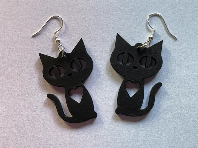 Earrings Cat Heart