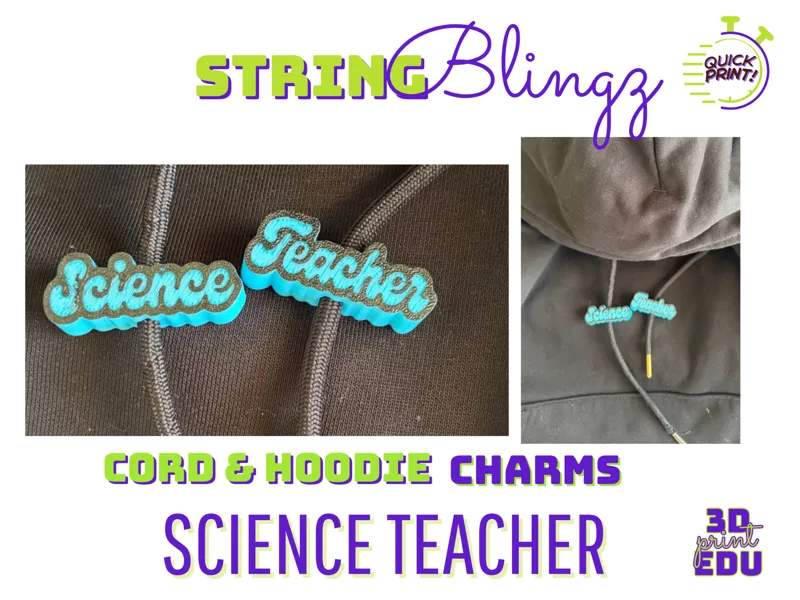 Science Teacher StringBlingz | Hoodie Cord Charms