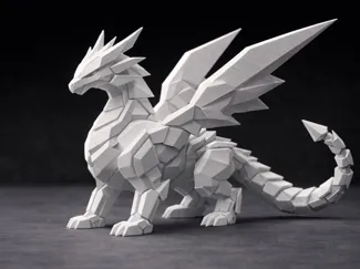 Low-Poly-Drache