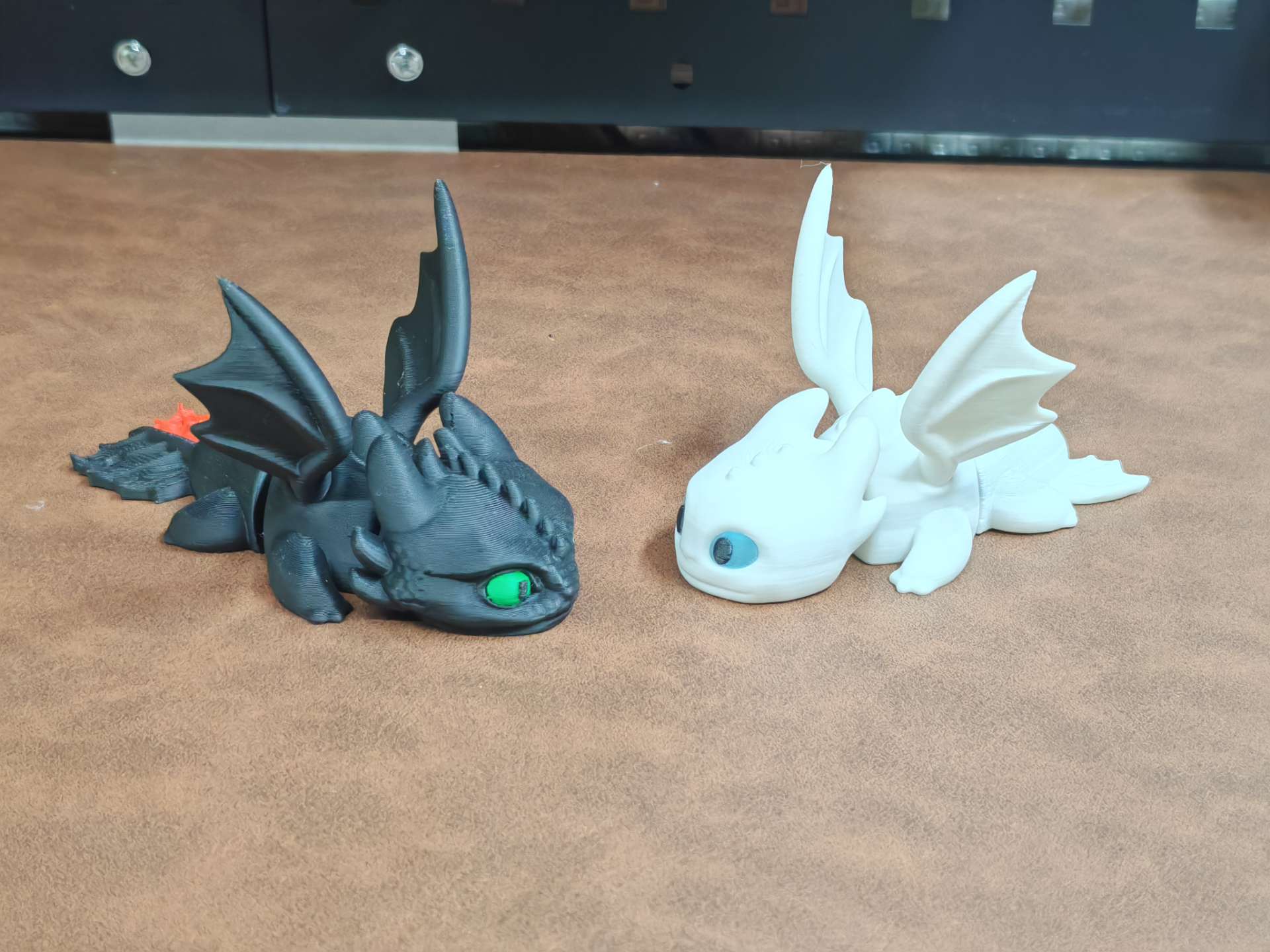 3Dプリント トゥースレス・ドラゴン-ライト・フューリー (キーホルダー