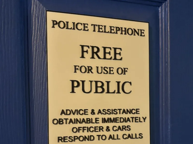 Doctor Who Police Call Box Sign