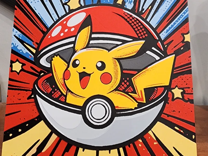 Pikachu Popart Style Wall Art