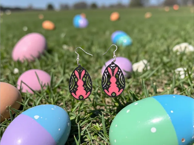 Easter bunny in the egg earrings