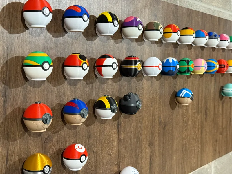Wall-mount Pokeball Holder - Strong & Minimal