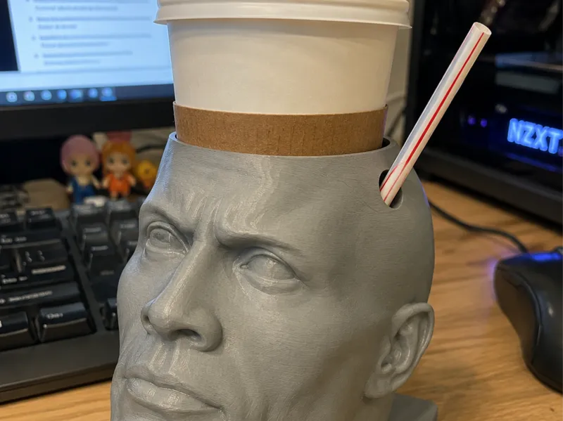 Cup and Straw Holder Dwayne The Rock Edition