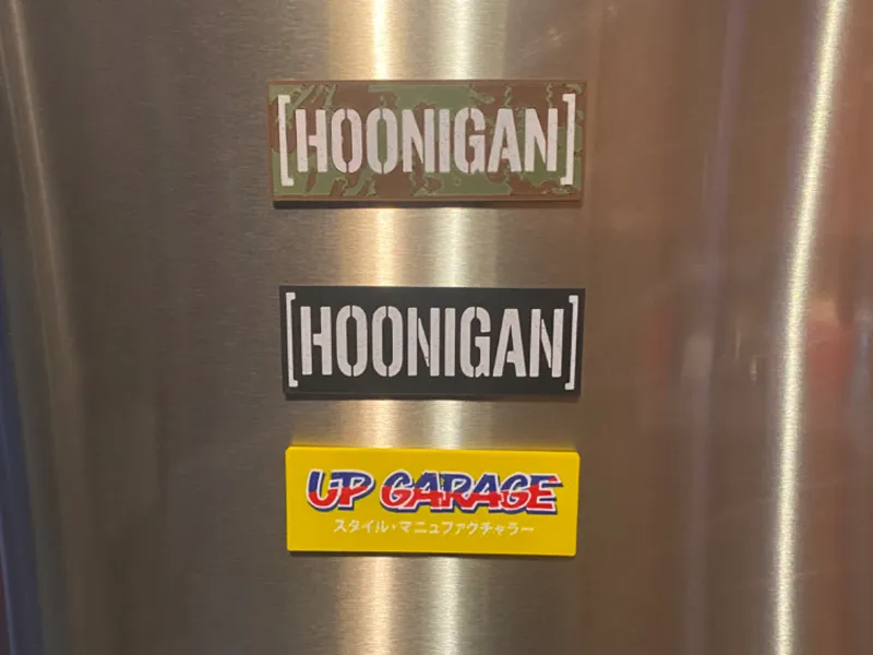 HOONIGAN & UPGARAGE fridge magnets 