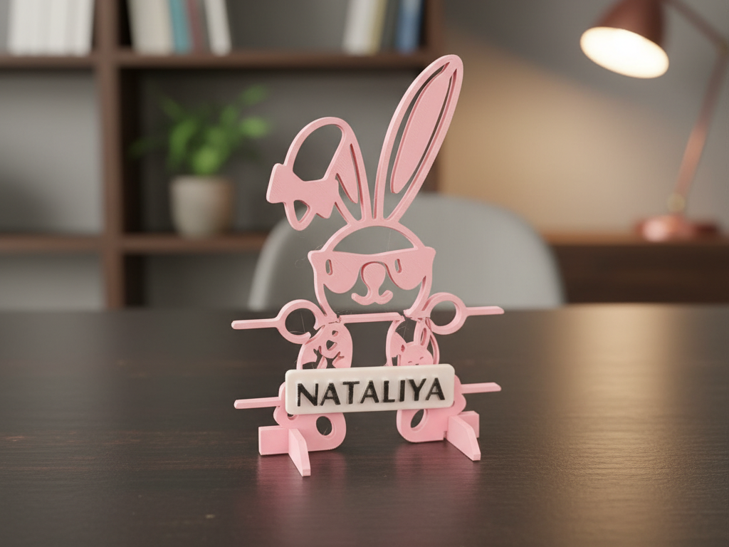 Easter Bunny Name Frame Decoration