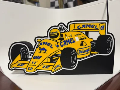 Ayrton Senna Lightbox Formula 1 Lotus Camel