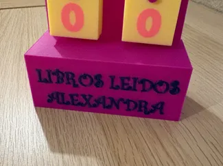 Contador de libros personalizable