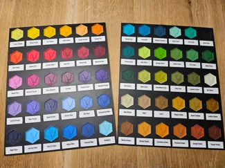Acrylic Paint Swatches from different brands