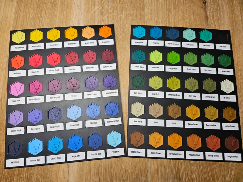 Acrylic Paint Swatches from different brands