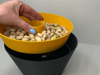 Heavy-Duty Pistachio Bowl with Shell Storage