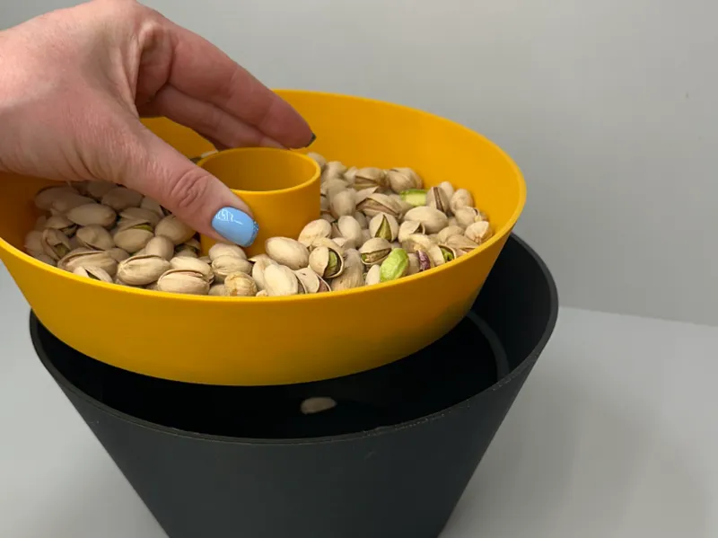 Heavy-Duty Pistachio Bowl with Shell Storage