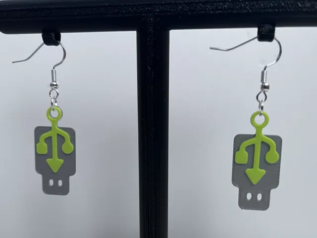 USB Earrings – Quick Print, Plug Into Style No AMS