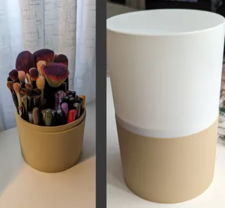 Makeup Brush Holder & Organizer With Lid