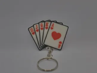 Royal Flush Keychain