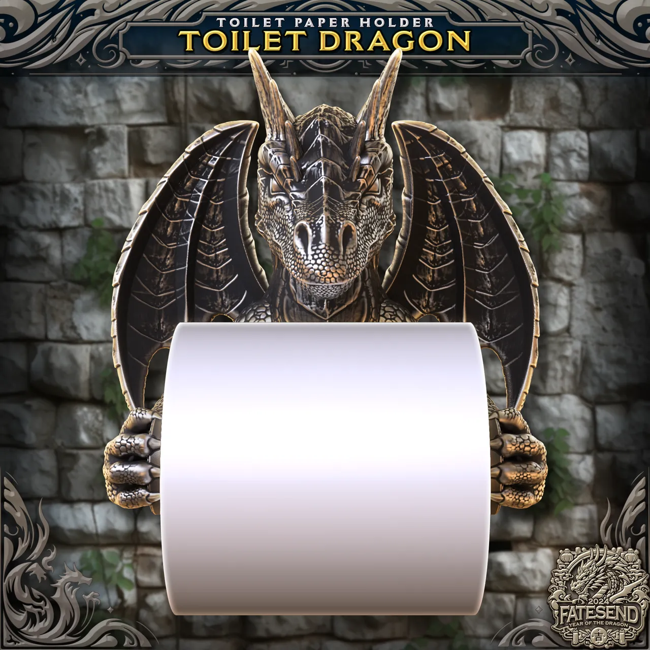 TOILET PAPER DRAGON - No Supports Needed view 4