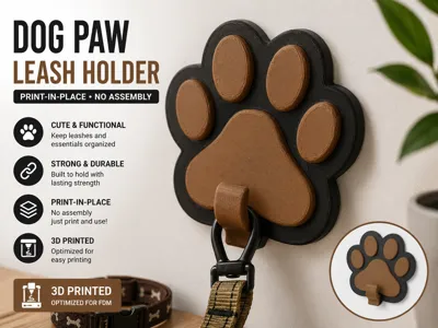 Dog Paw Leash Holder/Hook