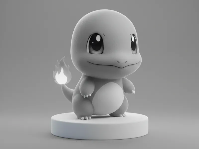 Chibi Charmander – Single-Color Starter Figure