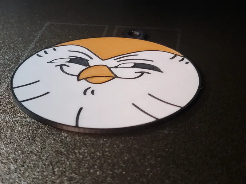 Smirking Hooty Keychain