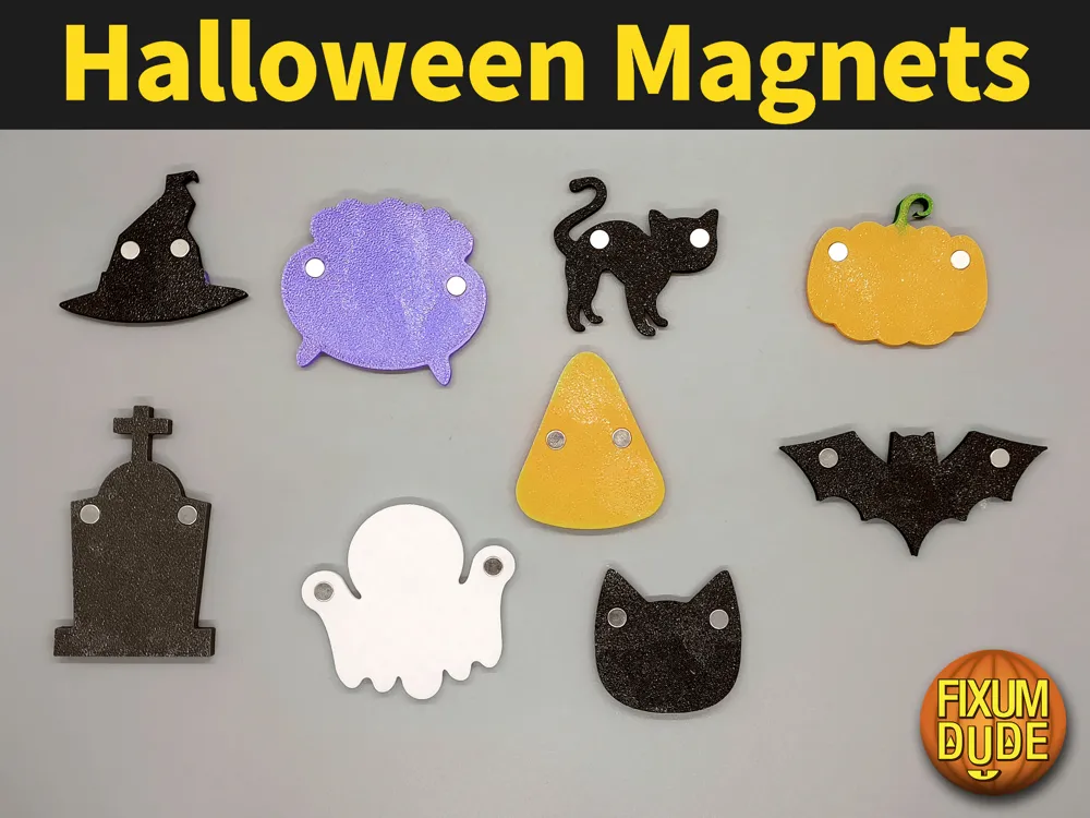 Cute Halloween Magnets by Fixumdude - MakerWorld