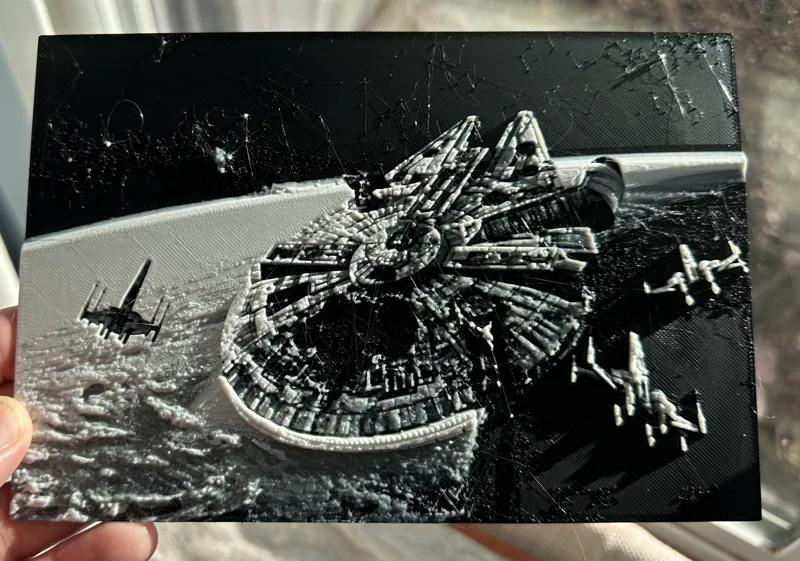 HueForge of the Millennium Falcon