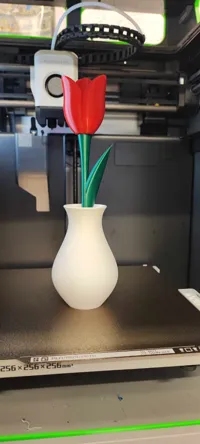 Fleur de tulipe avec tige, support et vases — photo 9