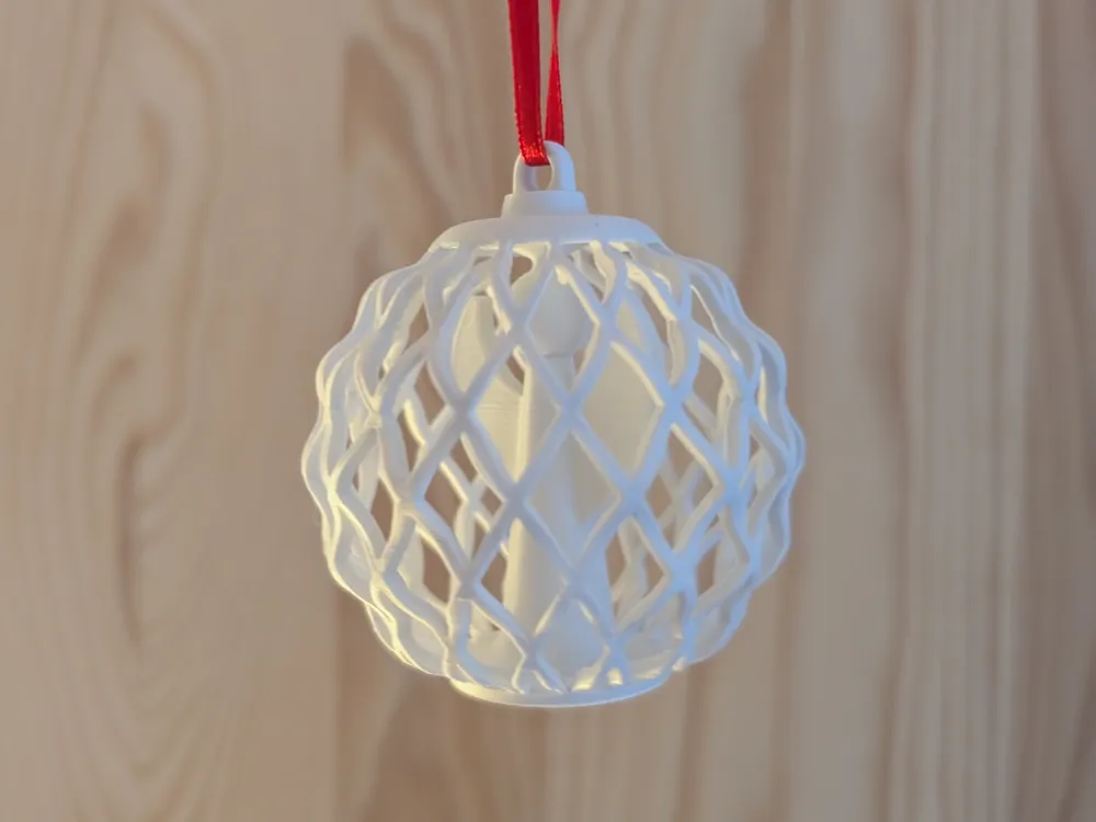 Christmas Ornament Hollow Bauble with Angel Ball - Free 3D Print Model ...