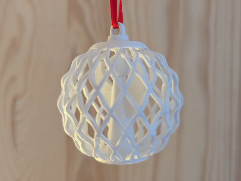 Christmas Ornament Hollow Bauble with Angel Ball