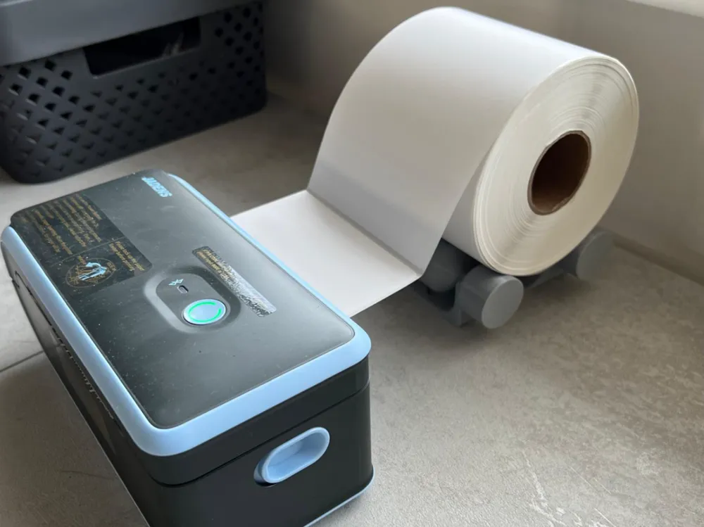 label roll holder for label printer - Free 3D Print Model - MakerWorld