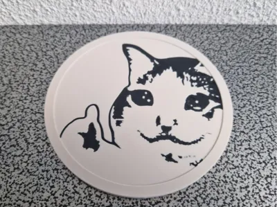 Thumbs Up Cat Coaster (Meme Coaster)
