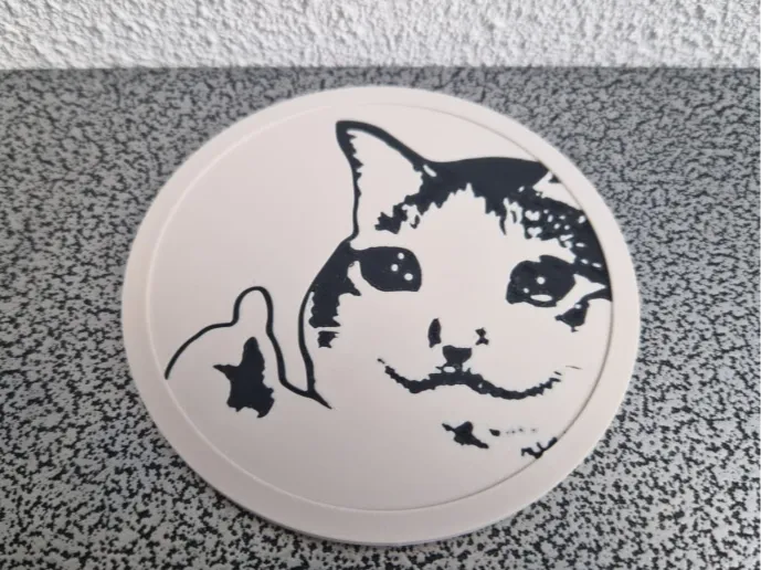 Thumbs Up Cat Coaster (Meme Coaster)