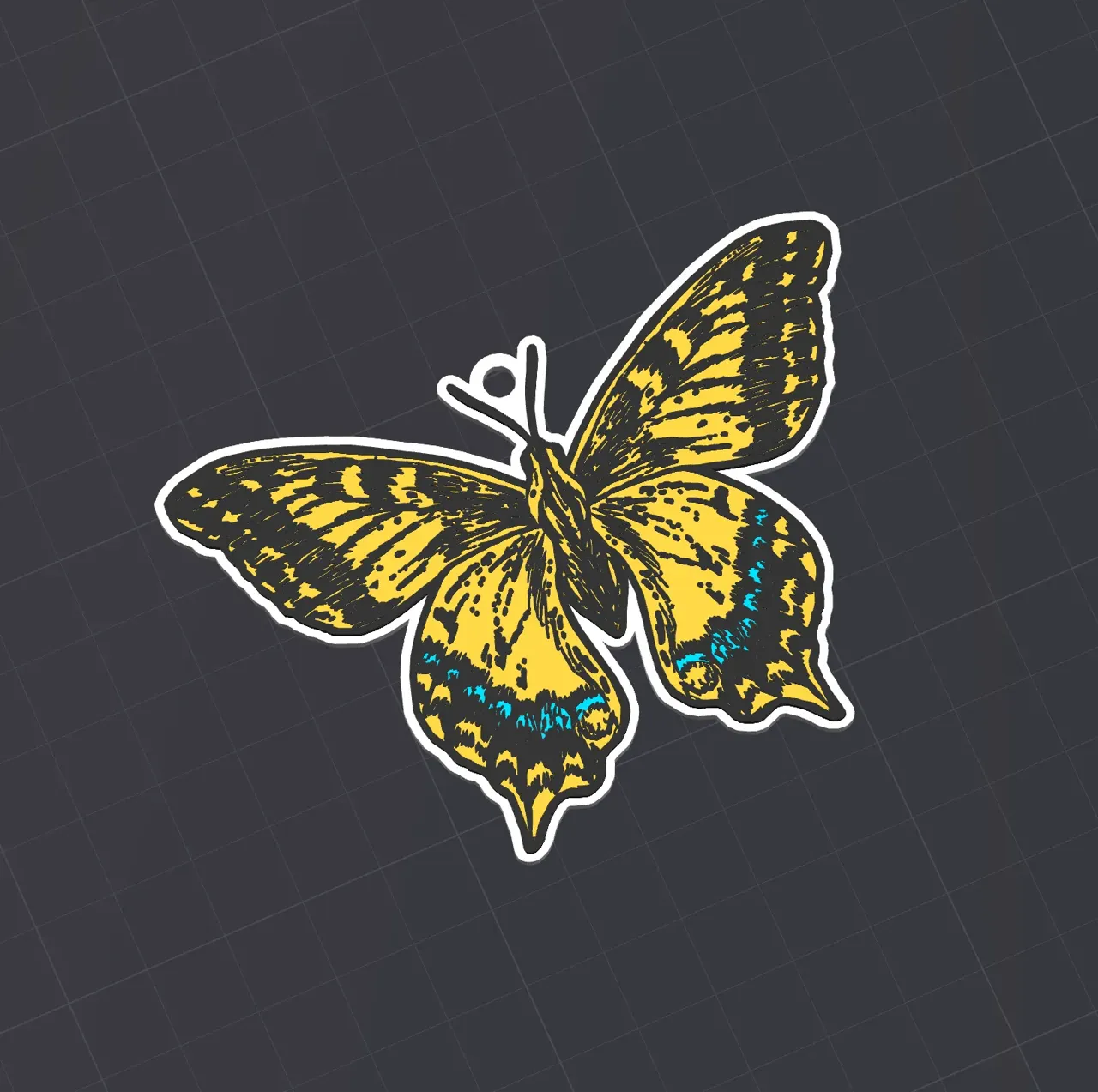 Old World Swallowtail Butterfly Keychain, Earrings view 2