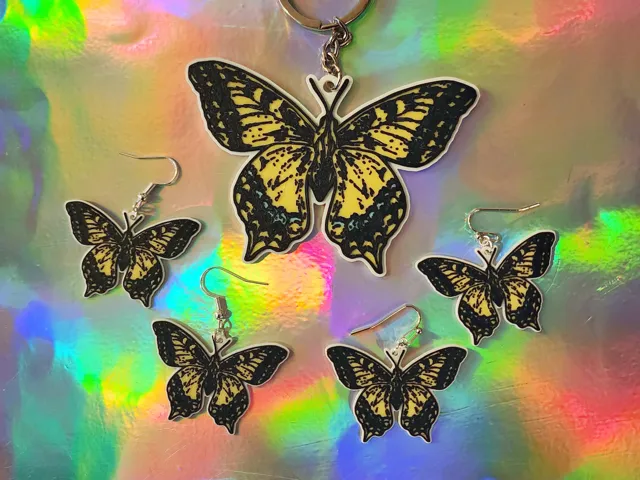 Old World Swallowtail Butterfly Keychain, Earrings